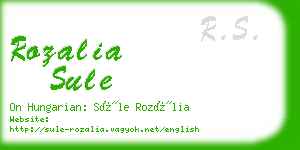 rozalia sule business card