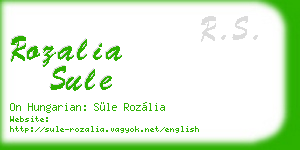 rozalia sule business card